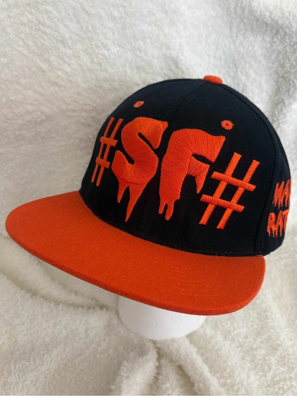 Been Thrill Mall Ratz SF Drip Ball cap Black and Orange